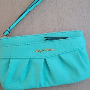 Juice Couture teal and hot pink wristlet